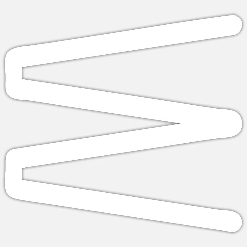 Lignes blanches abstraites - Sticker taille S (10 x 10 cm) - blanc mat