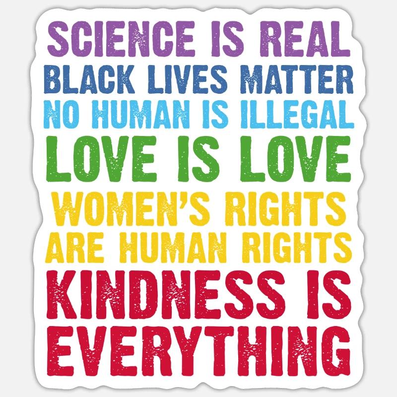 Égalité pour tous Citation - Sticker taille S (10 x 10 cm) - blanc mat