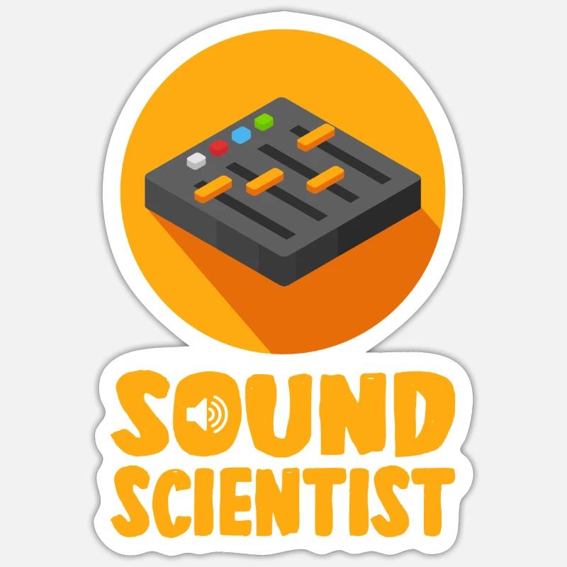 Tontechniker Sound Audio Engineer Sticker size S (10 x 10 cm)