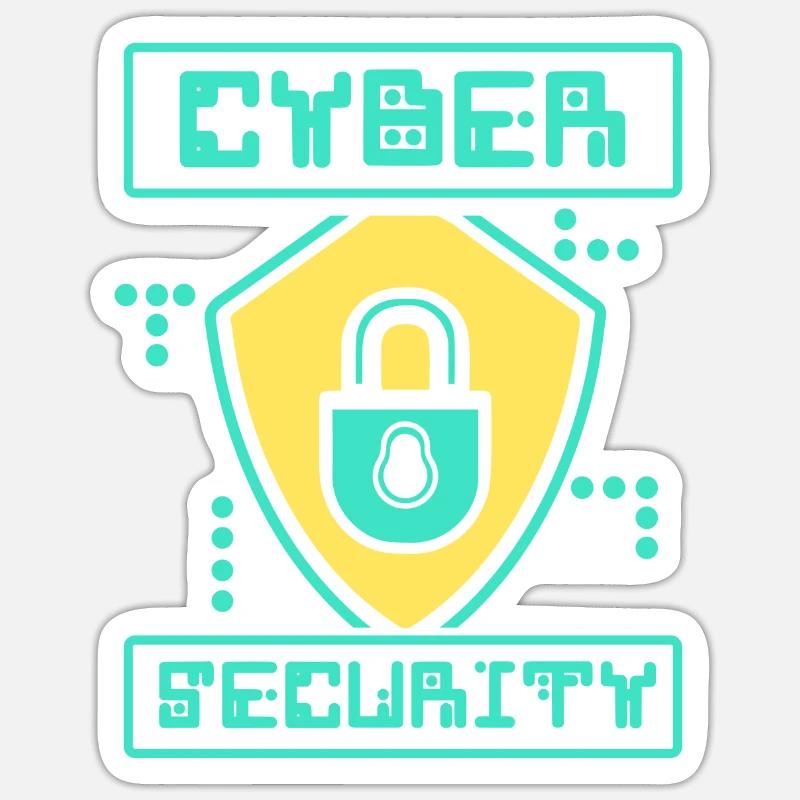 Cybersécurité Hack Hacker Sécurité informatique Hacking - Sticker taille S (10 x 10 cm) - blanc mat