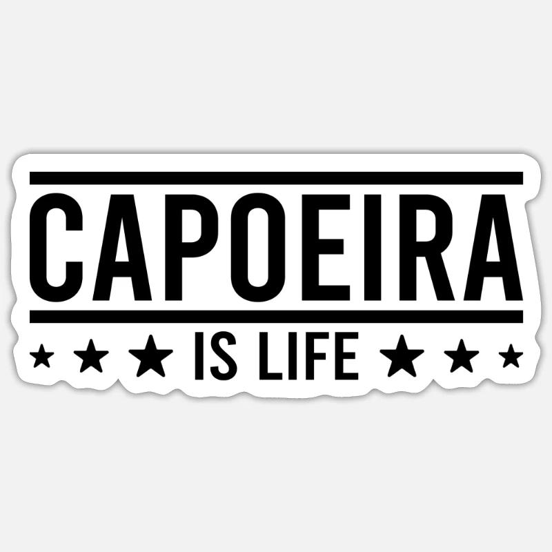 Dicton de capoeira - Sticker taille S (10 x 10 cm) - blanc mat