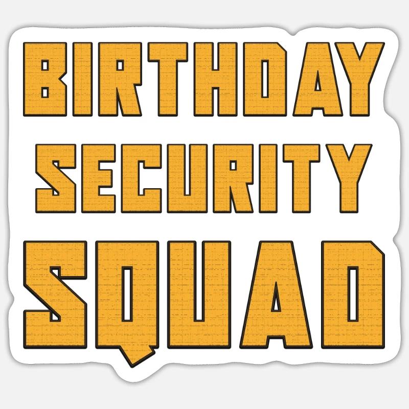 Security Wachmann Sicherheitsdienst - Sticker Größe S (10 x 10 cm) - Mattweiß