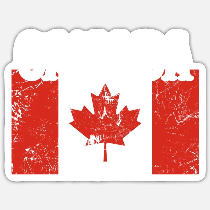 Drapeau du Canada Sticker taille S (10 x 10 cm)