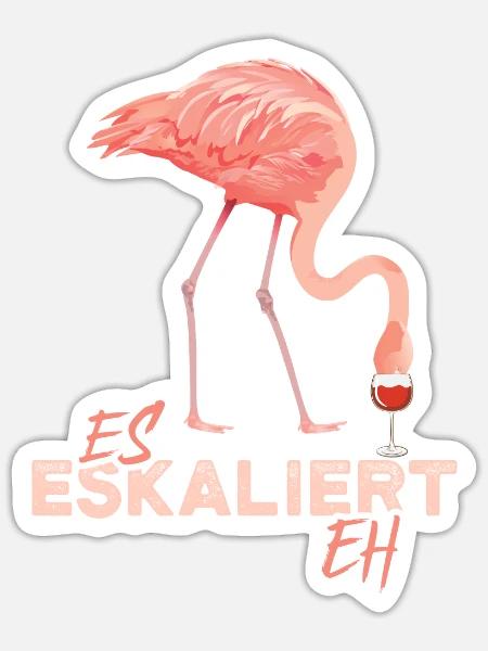 Es eskaliert eh - Sticker Größe S (10 x 10 cm) - Mattweiß
