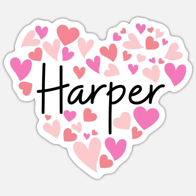 Ich liebe Harper Sticker Größe S (10 x 10 cm)