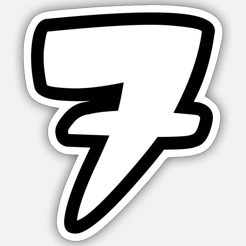 7 - Sticker taille S (10 x 10 cm) - blanc mat