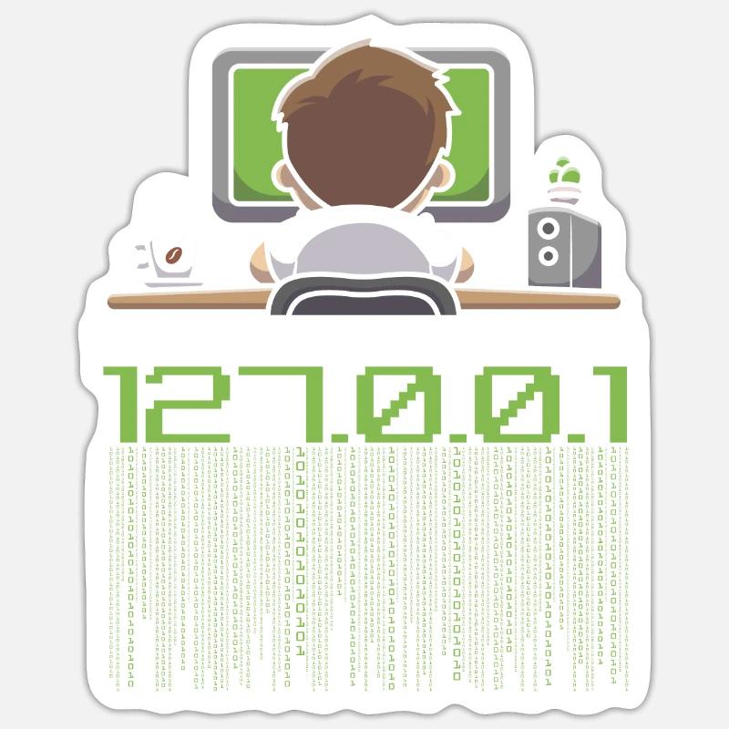 Programmeur Coder Développeur de logiciels Sticker taille S (10 x 10 cm)