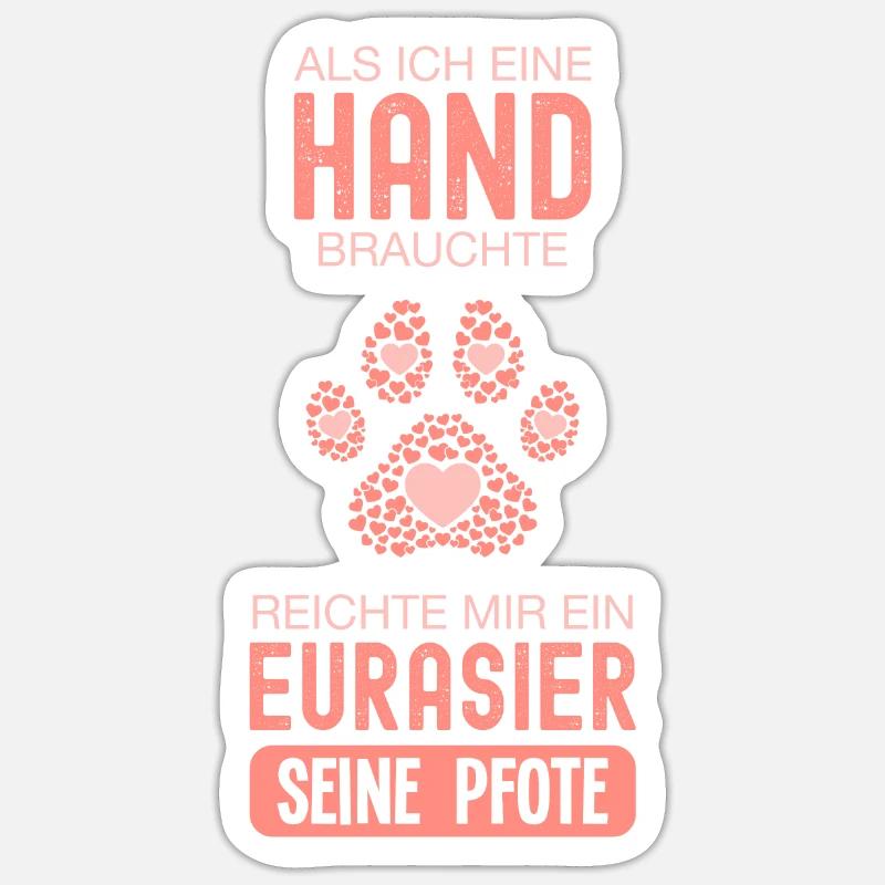 Geschenkidee Eurasier Sticker Größe S (10 x 10 cm)