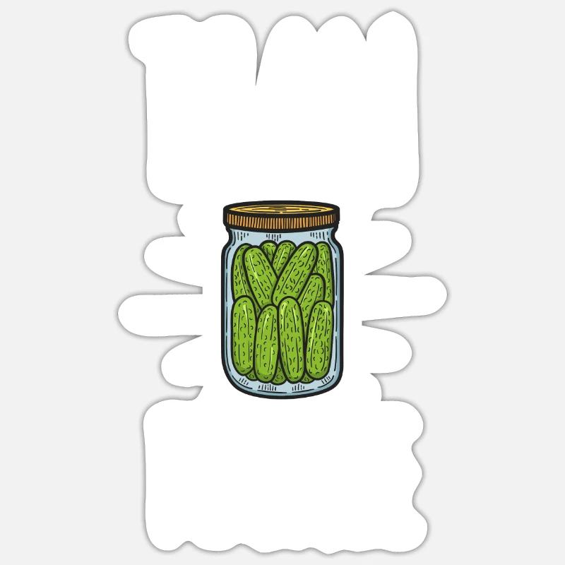 Cornichons Concombre Cornichon Lover Pot de cornichon en conserve Sticker taille S (10 x 10 cm)