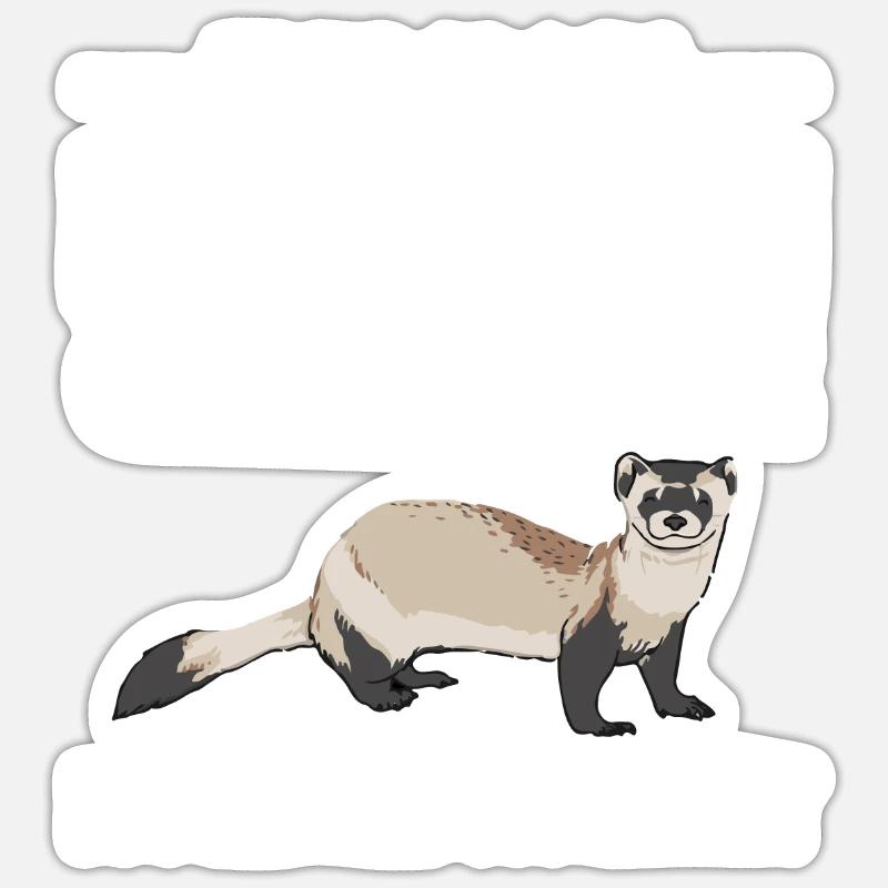 Frettchen Sticker Größe S (10 x 10 cm)