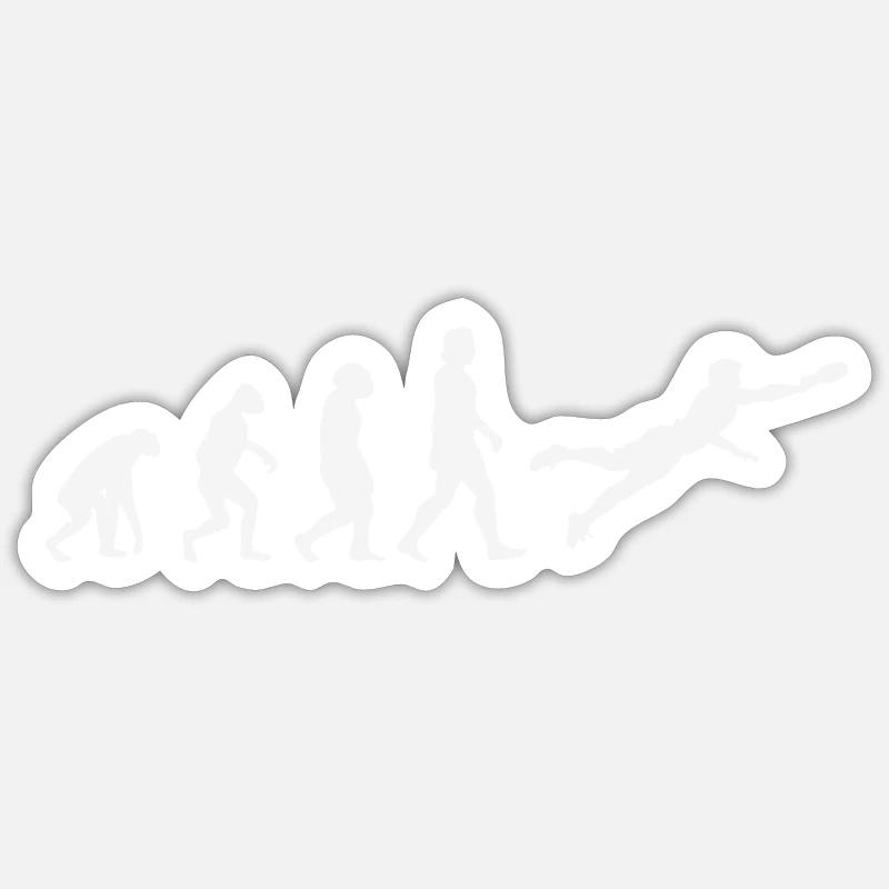 Évolution ultime du frisbee - Sticker taille S (10 x 10 cm) - blanc mat