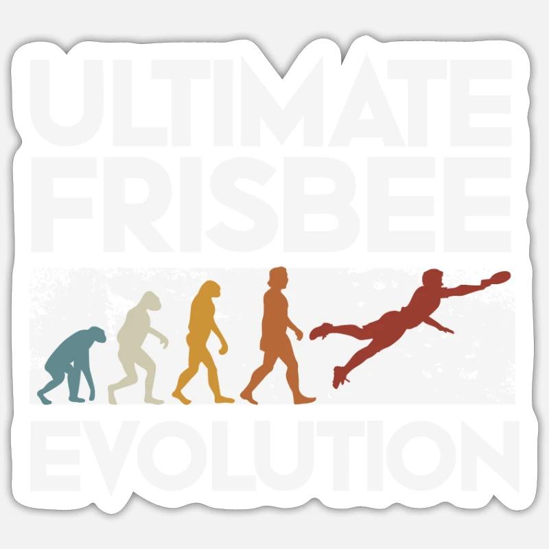 Évolution ultime du frisbee Sticker taille S (10 x 10 cm)