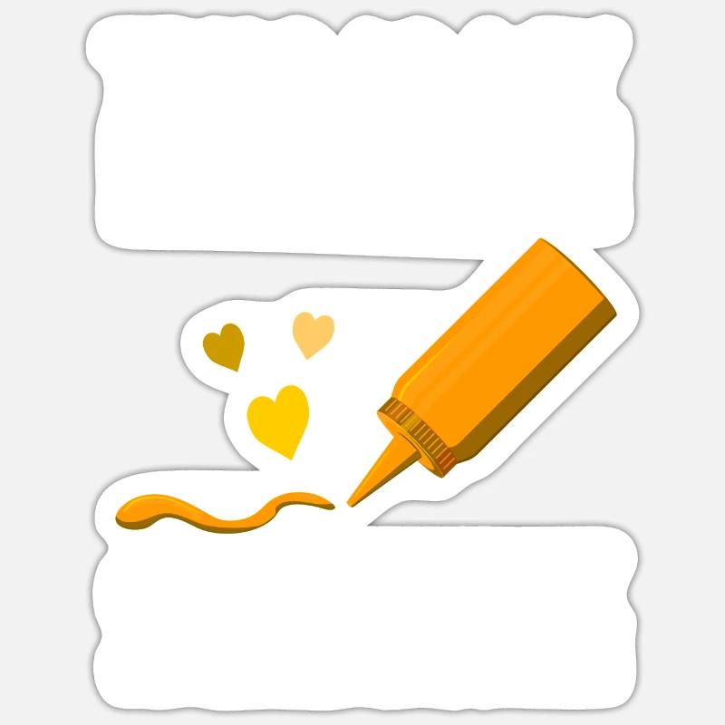 Senf kostüm geschenk Sticker Größe S (10 x 10 cm)