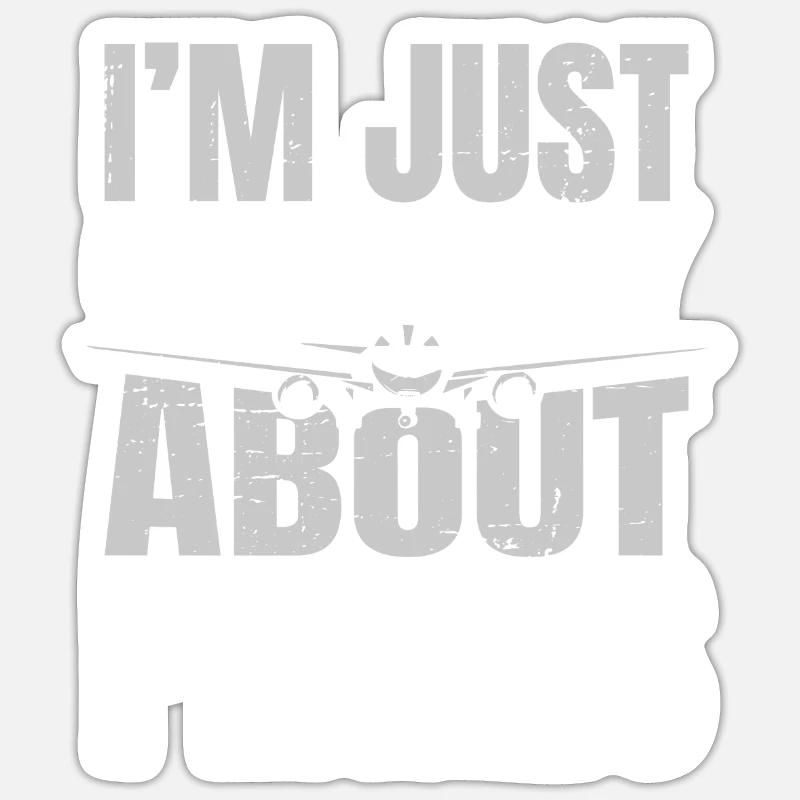 Pilot Flugzeug Piloten Luftfahrt - Sticker Größe S (10 x 10 cm) - Mattweiß