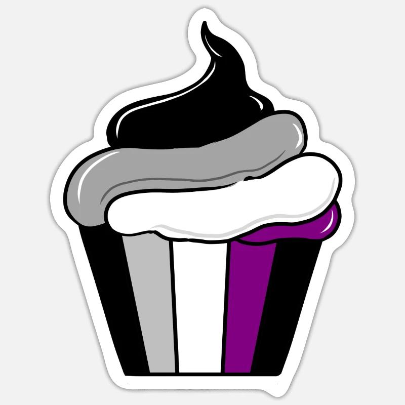 Cupcake Ace Pride Sticker taille S (10 x 10 cm)