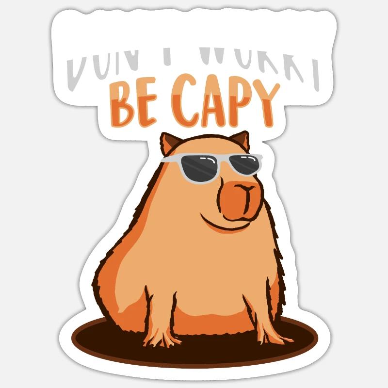 Capybara - Sticker size S (10 x 10 cm) - white matte