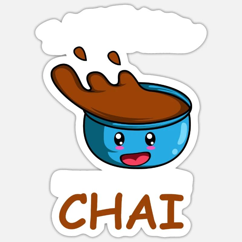 Ich bin kleiner Chai Bashful oder bescheiden Gesch Sticker Größe S (10 x 10 cm)