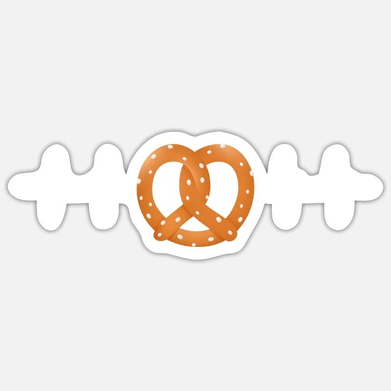 Bretzel Chocolat recouvert De Bretzels Bâtonnets Et - Sticker taille S (10 x 10 cm) - blanc mat