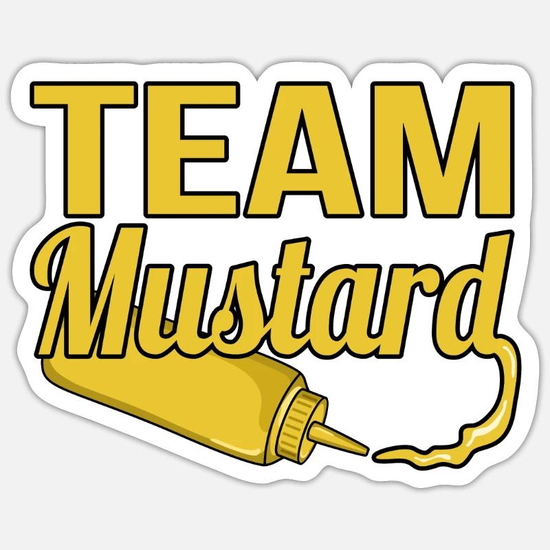 Team Senf Geschenk - Sticker Größe S (10 x 10 cm) - Mattweiß