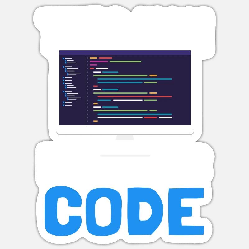 Programmer Coder Software Developer - Sticker size S (10 x 10 cm) - white matte