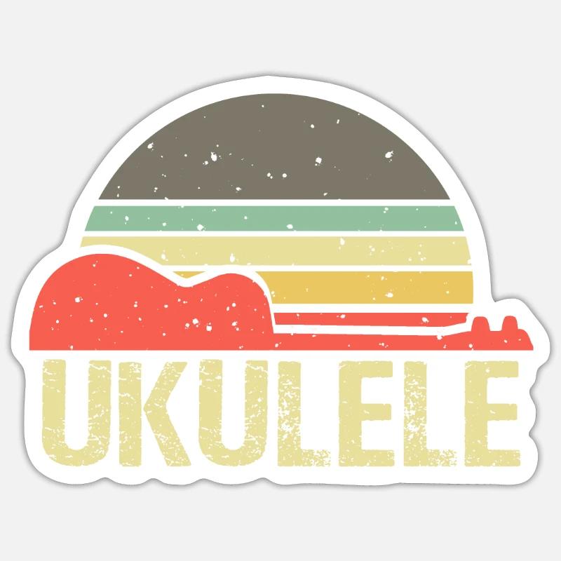 Ukulele Sticker size S (10 x 10 cm)