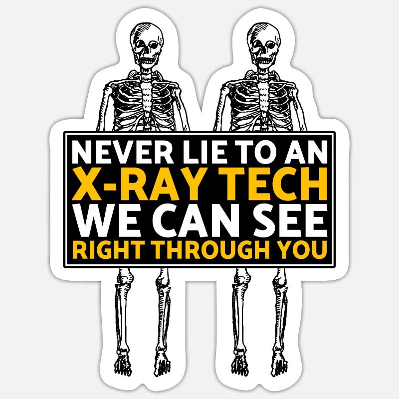 Radiology Xray Rad Tech Pharmacy Tech Phlebotomist - Sticker Größe S (10 x 10 cm) - Mattweiß