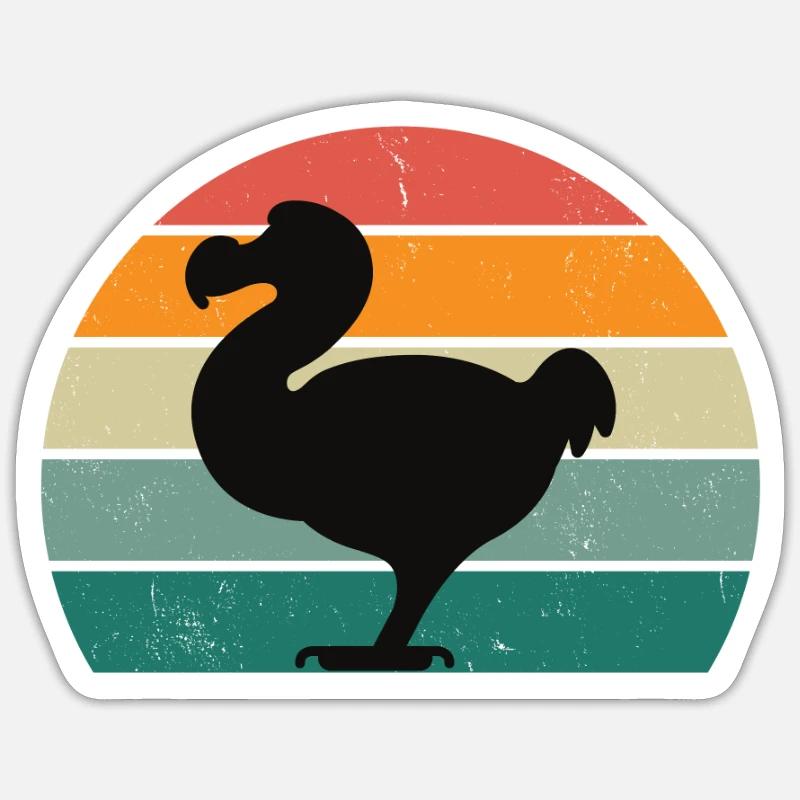Dodos Dodovogel Ausgestorben Vogel vergessen dodo - Sticker Größe S (10 x 10 cm) - Mattweiß