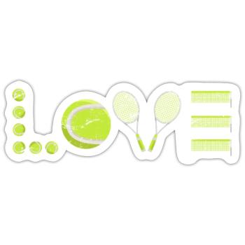 Tennis Love Tennis Player Tennis Club - Sticker size S (10 x 10 cm) - white matte - Front