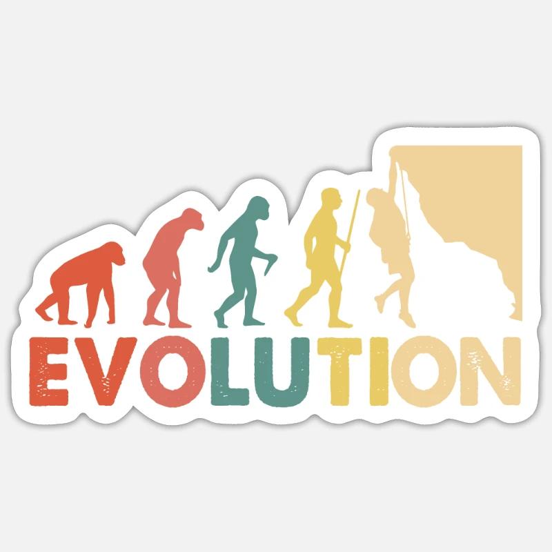 Climbing Evolution Escalade - Sticker taille S (10 x 10 cm) - blanc mat