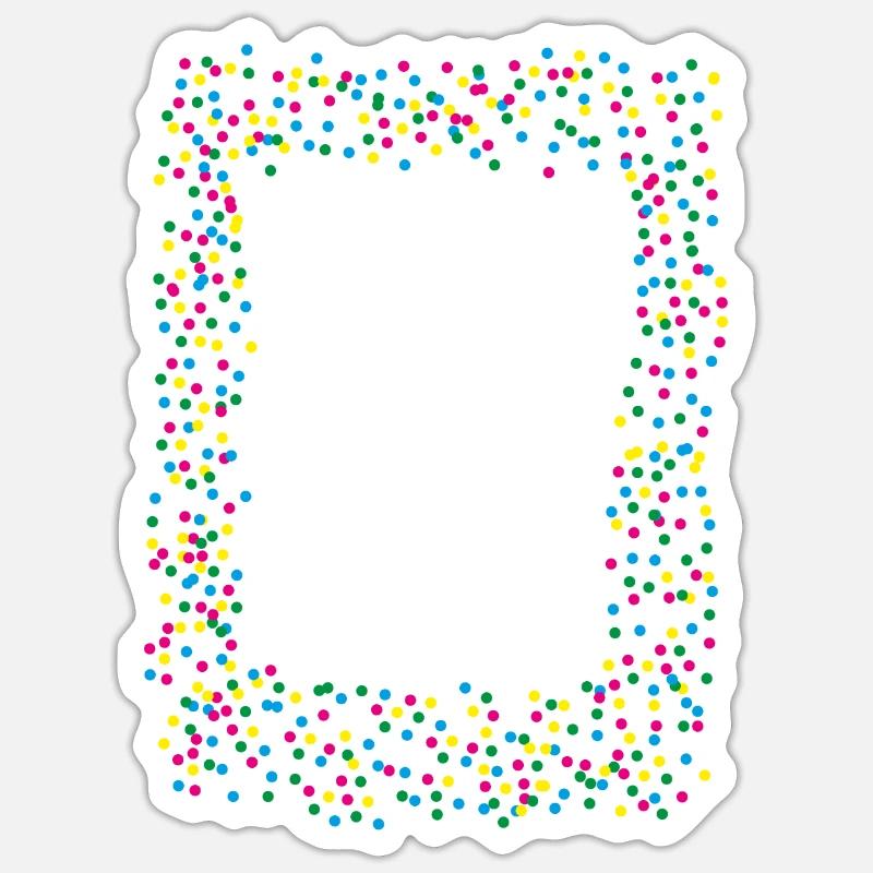 Confetti Confetti Frame - Sticker size S (10 x 10 cm) - white matte