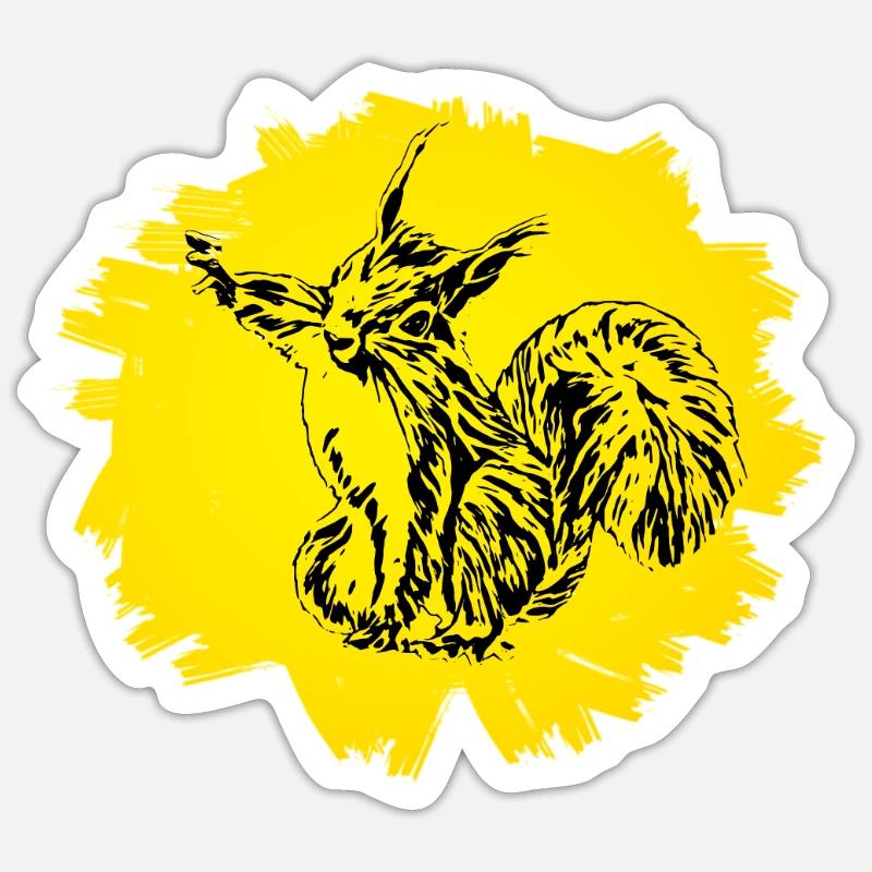 Eichhörnchen Sticker Größe S (10 x 10 cm)