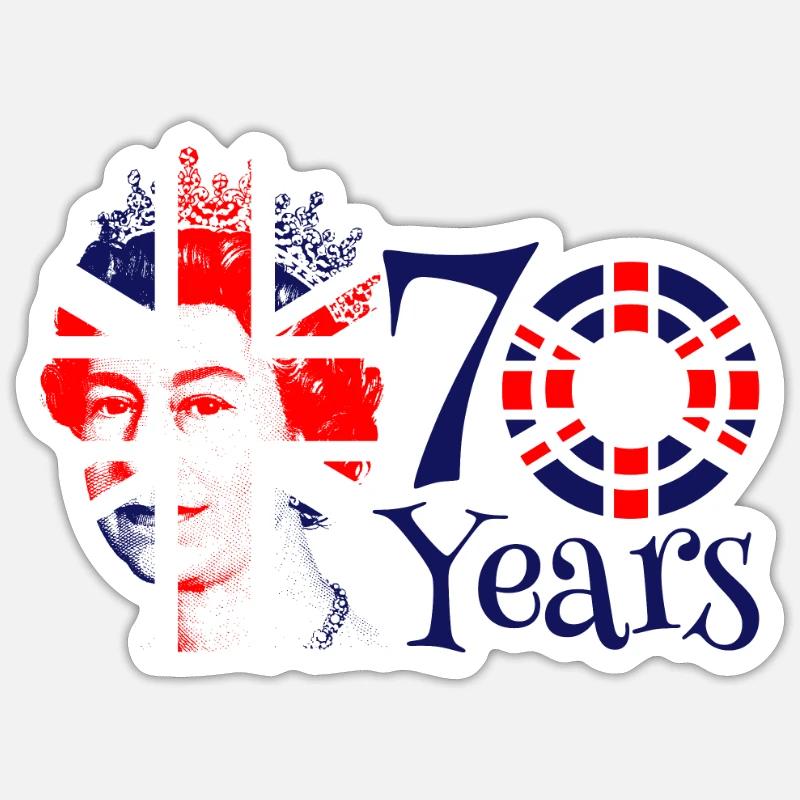 The Queens Platinum Jubilee 2022 | UK Sticker size S (10 x 10 cm)