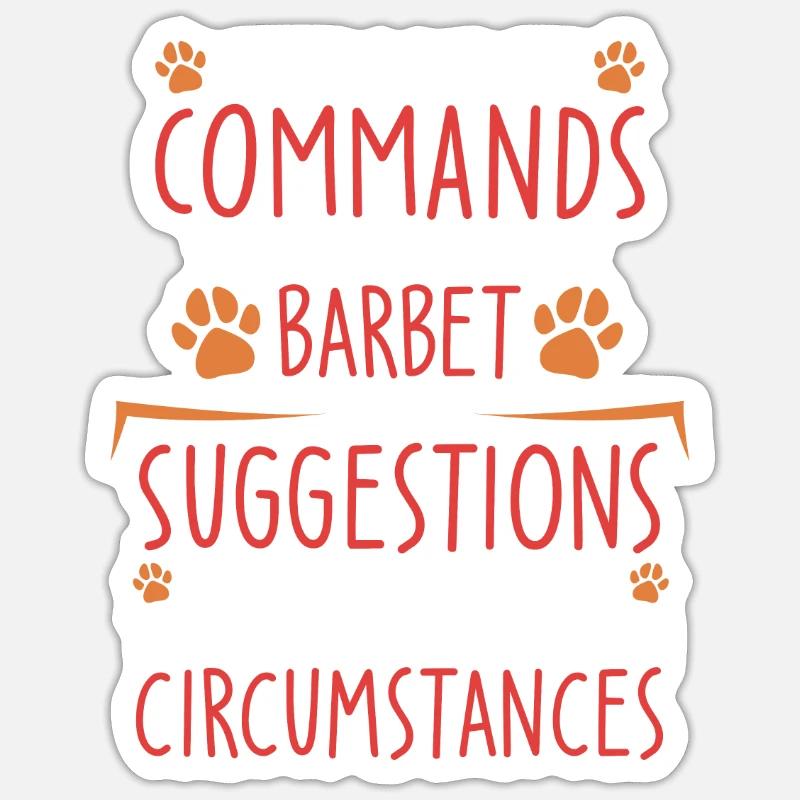 Barbet Commande Paw Sticker taille S (10 x 10 cm)