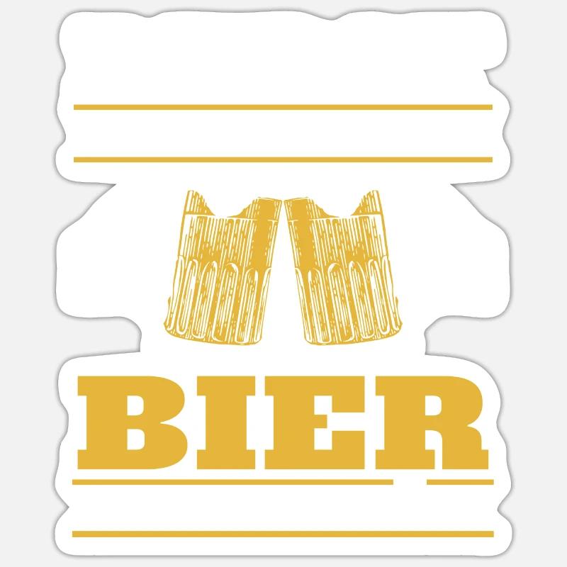 Durst wird durch bier erst schön Sticker Größe S (10 x 10 cm)