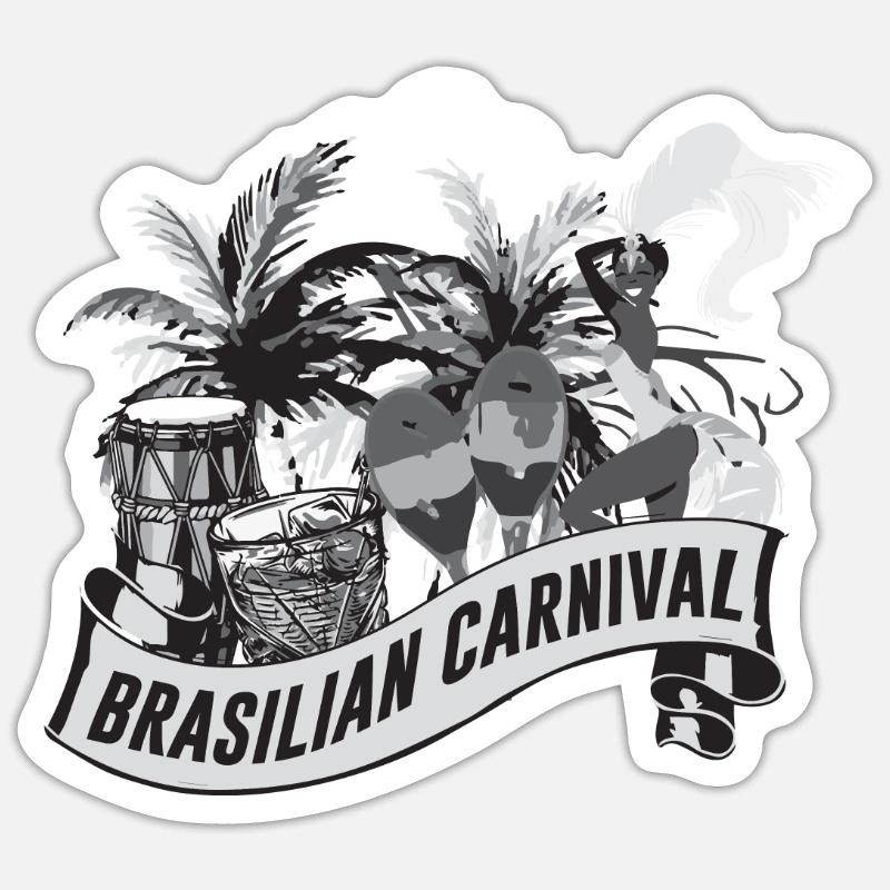 Brésil Sticker taille S (10 x 10 cm)