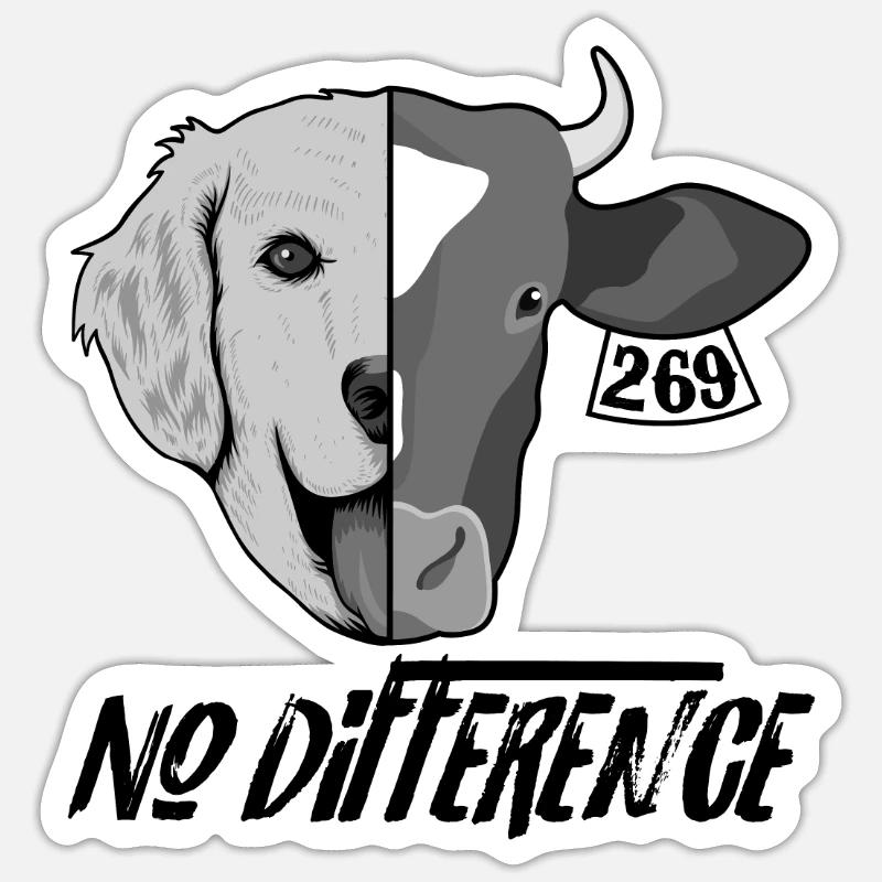 Aucune différence - Sticker taille S (10 x 10 cm) - blanc mat