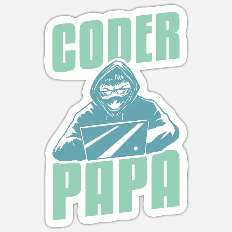 Programmer Coder Software Developer - Sticker size S (10 x 10 cm) - white matte