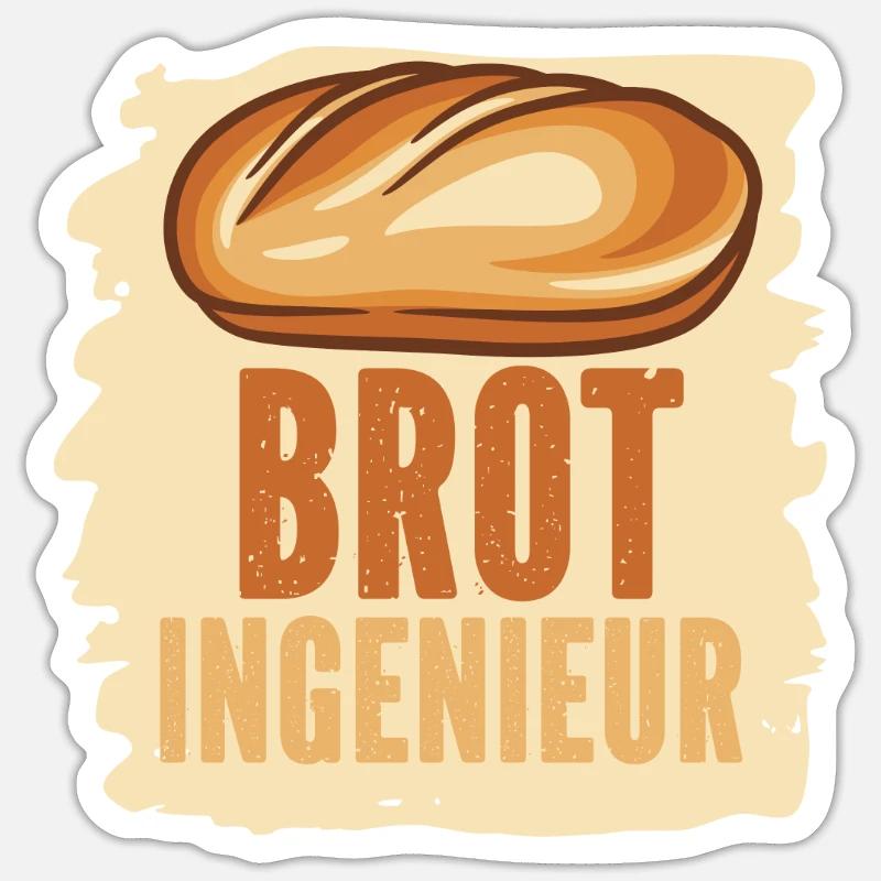 Bäcker Backen Konditor - Sticker Größe S (10 x 10 cm) - Mattweiß