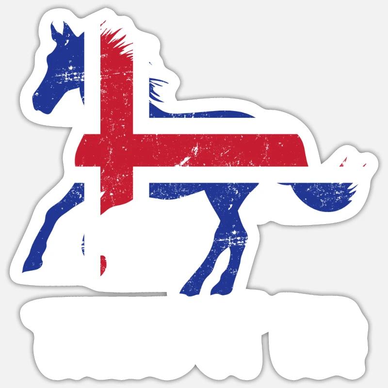 Take it Isi Isländer Pferd - Sticker Größe S (10 x 10 cm) - Mattweiß