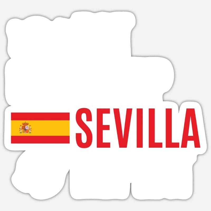 Pride Sevilla Tours Gift - Sticker size S (10 x 10 cm) - white matte