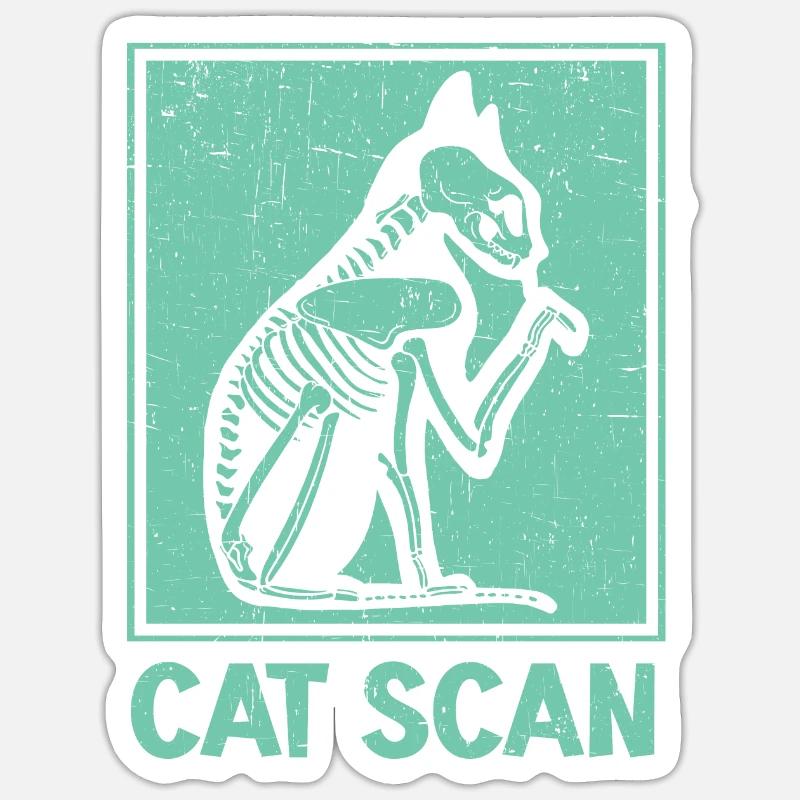 Cat Scan Radiologist Radiologic Technologist Sticker size S (10 x 10 cm)