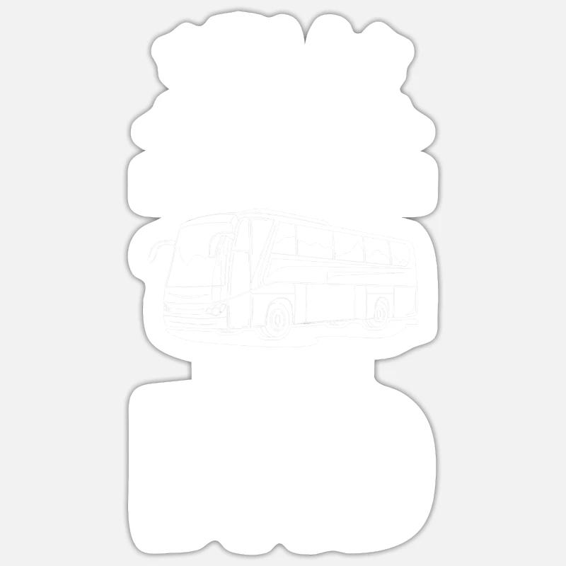 Bus driver Papa - Sticker size S (10 x 10 cm) - white matte
