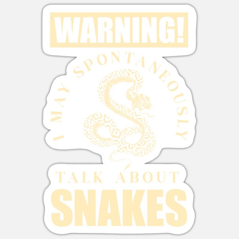 Serpent Serpent Serpent - Sticker taille S (10 x 10 cm) - blanc mat