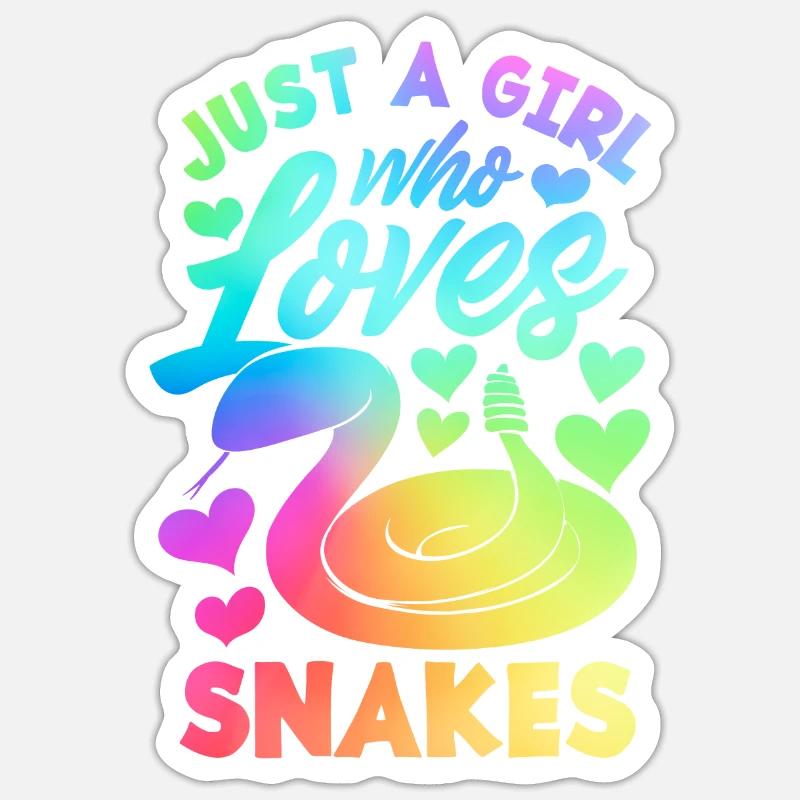Snake Snake Snake - Sticker size S (10 x 10 cm) - white matte