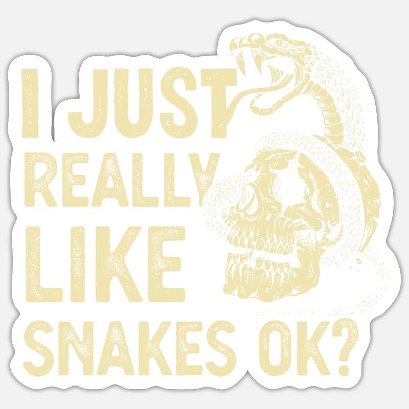 Serpent Serpent Serpent - Sticker taille S (10 x 10 cm) - blanc mat