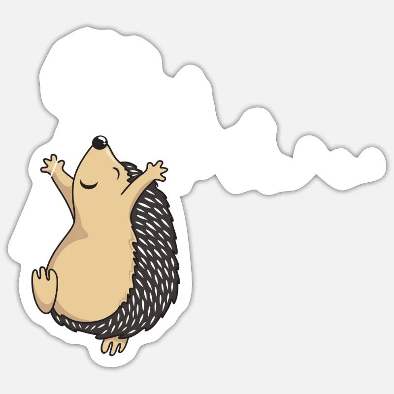 Riccio Riccio Riccio Riccio - Sticker formato S (10 x 10 cm) - bianco opaco