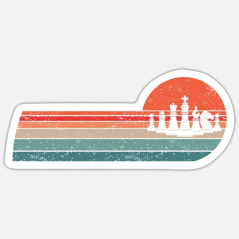 Chess Chess Pieces Chess Player Chess - Sticker size S (10 x 10 cm) - white matte