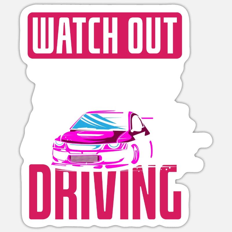 Driver's License Passed Gift - Sticker size S (10 x 10 cm) - white matte