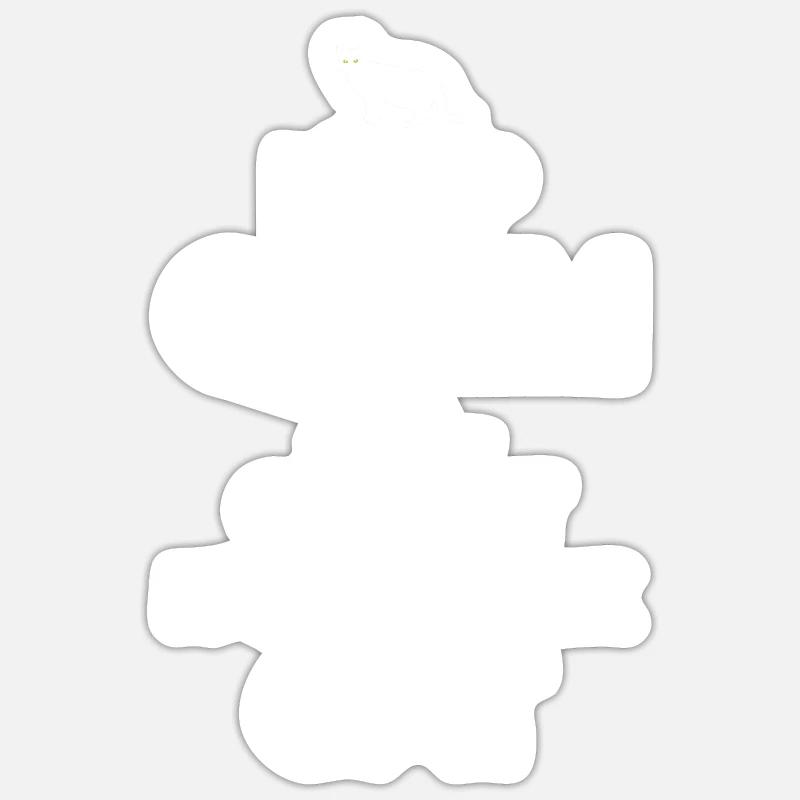 Superstition Black Cat - Sticker size S (10 x 10 cm) - white matte