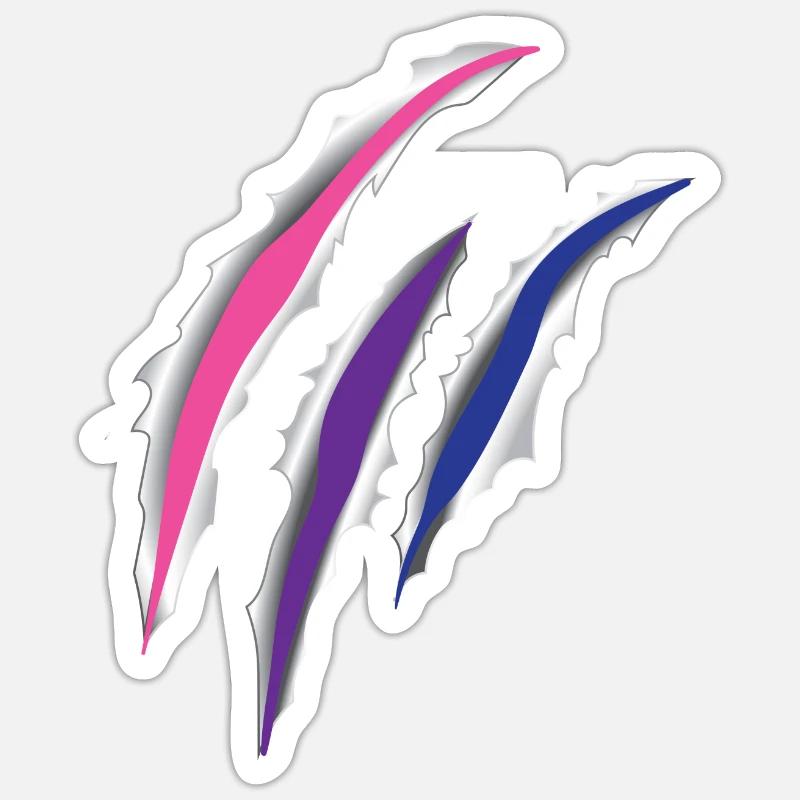 Bisessuale Bi Pride Flag Scratch Adesivo
